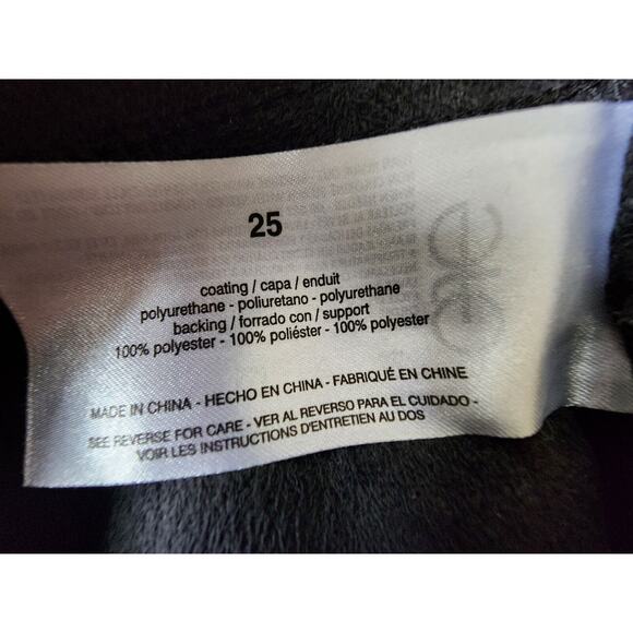 SAM EDELMAN sz 25 Black Faux Leather High Rise Skinny Ankle Pants Jeans Leggings - Picture 8 of 10